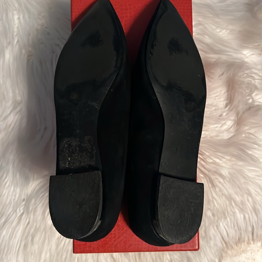 Donald J. Pliner Black Palma Point Toe Leather
Suede Skimmer Flats Size 7.5 - Picture 5 of 6